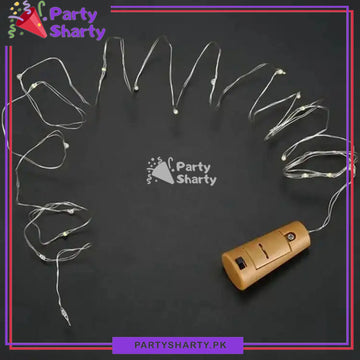 High Quality Cork shaped LED 2m long Bright yellow bottle lights with built in batteries For Party Decoration